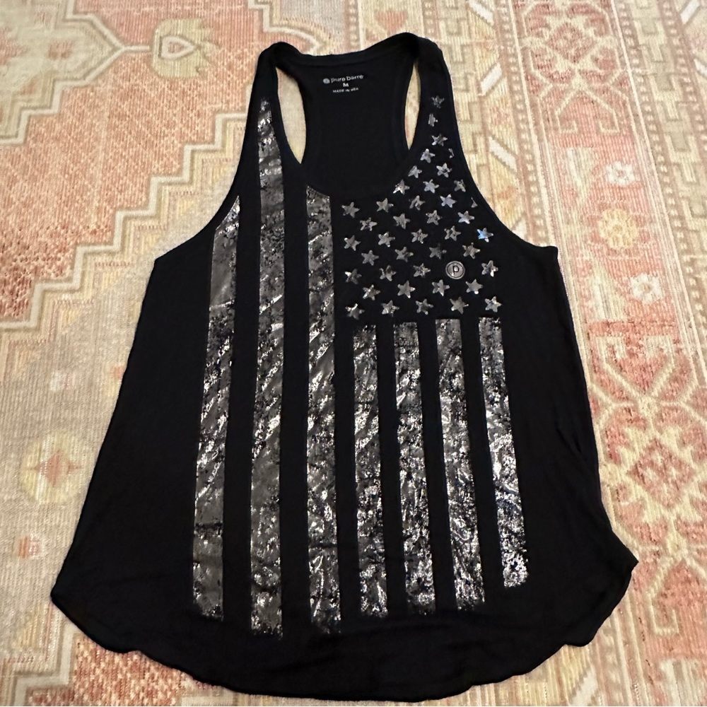 Pure Barre Metallic Flag Tank